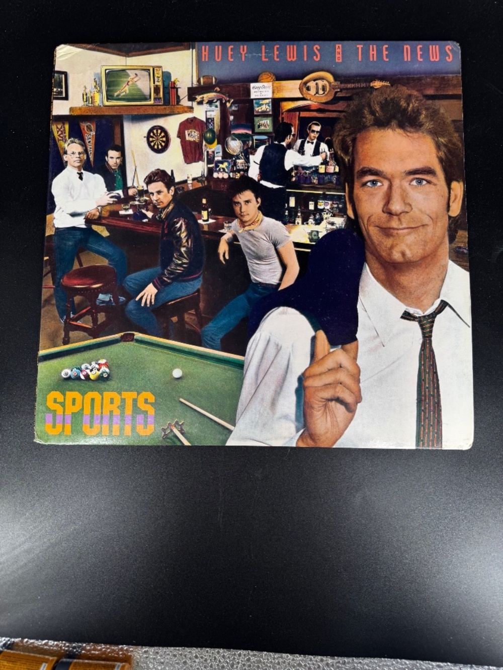 Vtg Huey Lewis & the News "Sports" vinyl 33 RPM record LP album, 1983  FV 41412